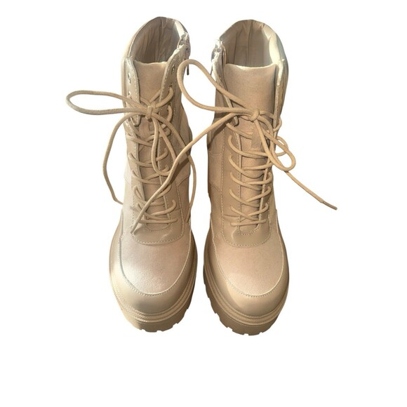 Madden Girl Rogue Ankle Boots Putty Platform Lug Sole Lace-Up Women’s Size 10 - Picture 5 of 9